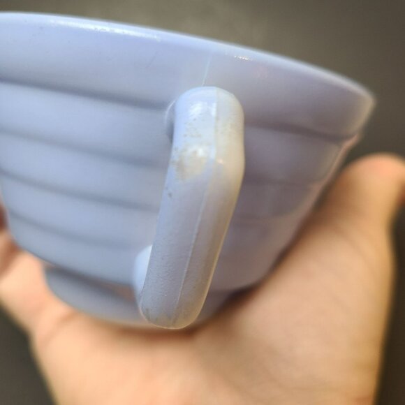 Lot (3) Vintage Hazel Atlas Platonite Moderntone Sugar Bowl & Two Cups Mugs - Picture 7 of 15